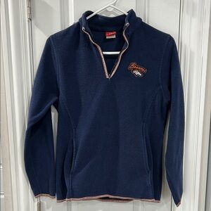 Denver Broncos Blue Quarter-Zip Pullover Hoodie